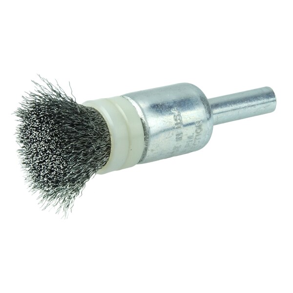Weiler 1/2" Banded Crimped Wire End Brush .006" Steel Fill - 11100