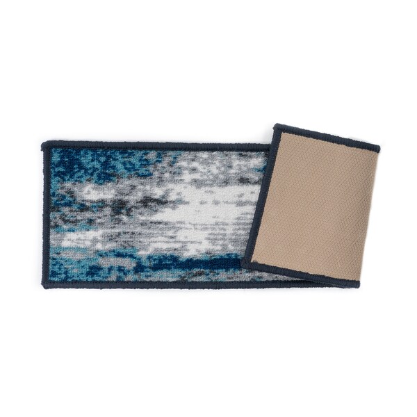 World Rug Gallery Nylon 8.6" x 26" Grit Size, Blue, 26 in W x 8.6 in L, 0.2 in Thick - 1521BLUE4PK