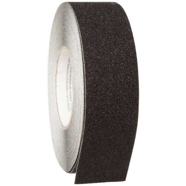 Brady Anti-Slip Tape Film: Polyester, Adhesive: Acrylic Proprietary Grit Size, Black, 2 in W x 60 ft L - 78190