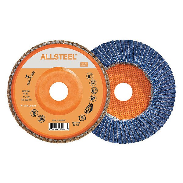 Walter Surface Technologies Allsteel Wire Brush Stringer Bead Wheel 6" - Steel - 13W661