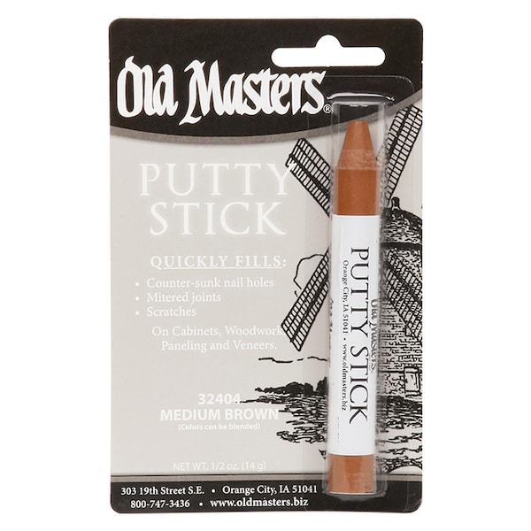 Old Masters 14 gm Medium Brown Perfect Match Putty Stick - 32404