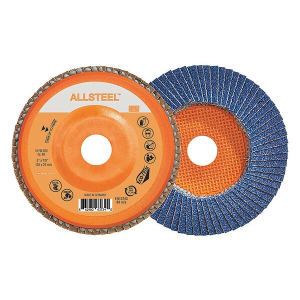 Walter Surface Technologies Allsteel Wire Brush Crimped Saucer 4" - Steel - 13W431