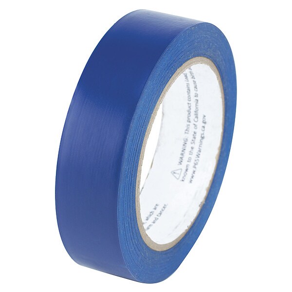Zoro Select Aisle Marking Tape Vinyl Plastic Dark Blue, 1" W x 36 yd. L, 5 mil Thick - VM100DB