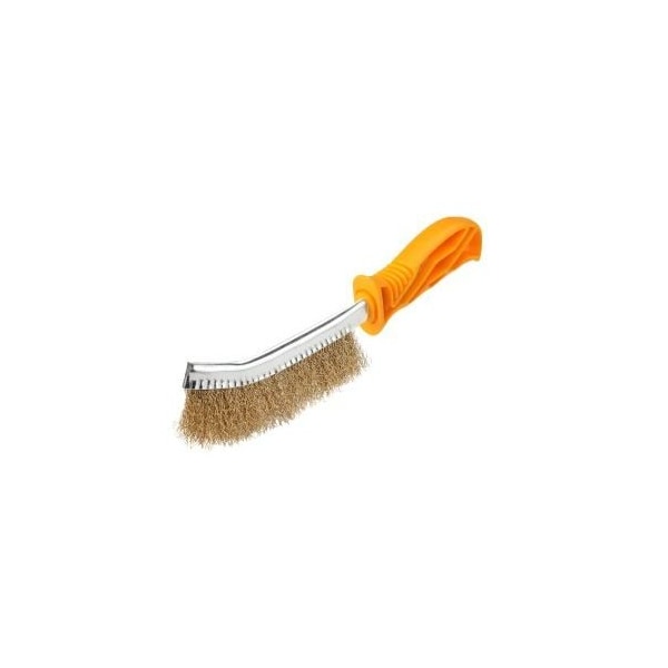 Tolsen Steel Wire Brush 10 PDQ Display Plastic Handle, Steel Wire - 32060