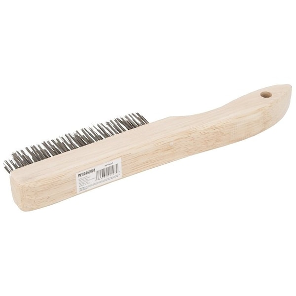 Prosource Wire Brush, Metallic Bristle, 3/4 in W Brush, 10-7/8 in OAL - WB00416S
