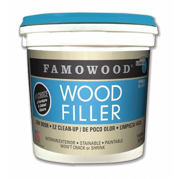 Famowood Wood Filler, 1 gal, Pail, Natural - 40002126