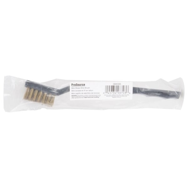 Prosource Wire Brush, Brass Bristle, 1/2 in W Brush, 7 in OAL - PB-57130-B3L