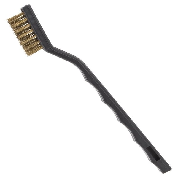 Prosource Wire Brush, Brass Bristle, 1/2 in W Brush, 7 in OAL - PB-57130-B3L
