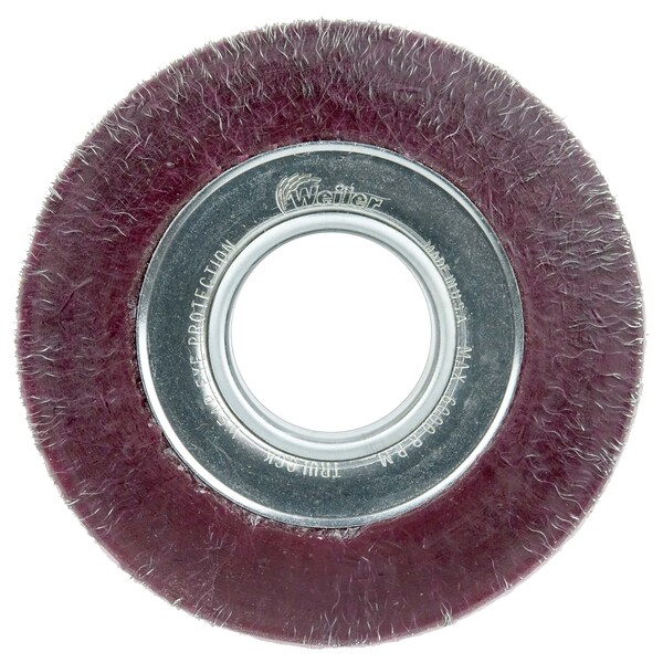 Weiler 6" Encapsulated Wide Face Crimped Wire Wheel .0118" Steel 2" Arbr Hl - 35160