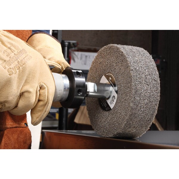 Scotch-Brite Multi-Finishing Convolute Wheel, 2S Fine, 4 in x 1 in x 1 in, 3 ea/Case, 42PK - MU-WL