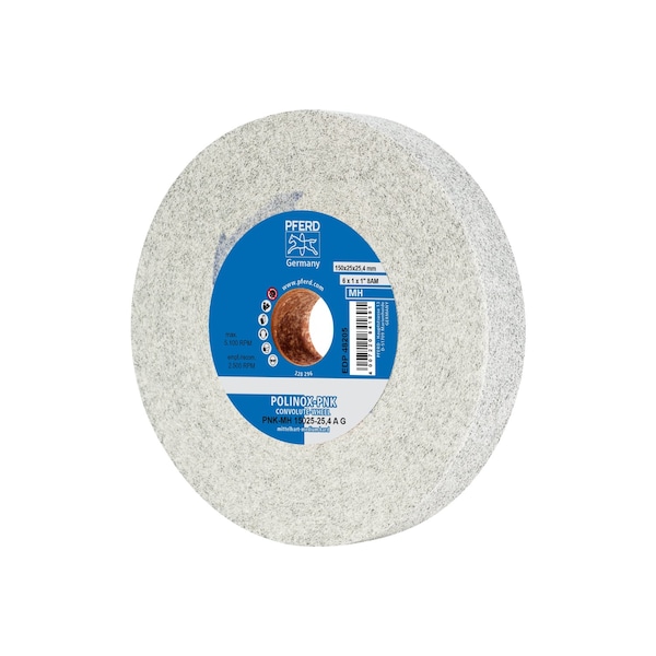 Pferd 6" x 1" Convolute Wheel - 1" A.H. - A/O Coarse (MH) 8AM - 48205