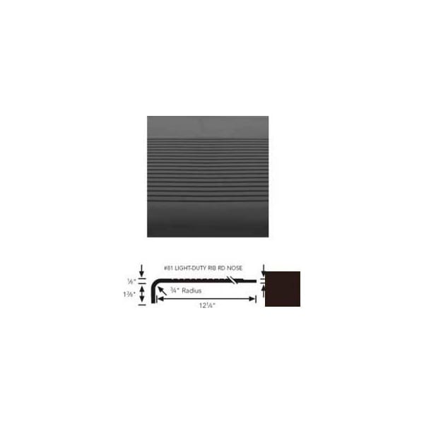Roppe Stair Tread Round Nose 36inL - Brown - 36812P110