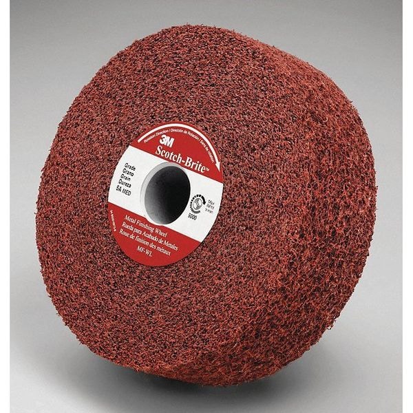 Scotch-Brite Metal Finishing Wheel, 6inx2inx1-1/4 in 5A MED, 2/pk - 7010366614
