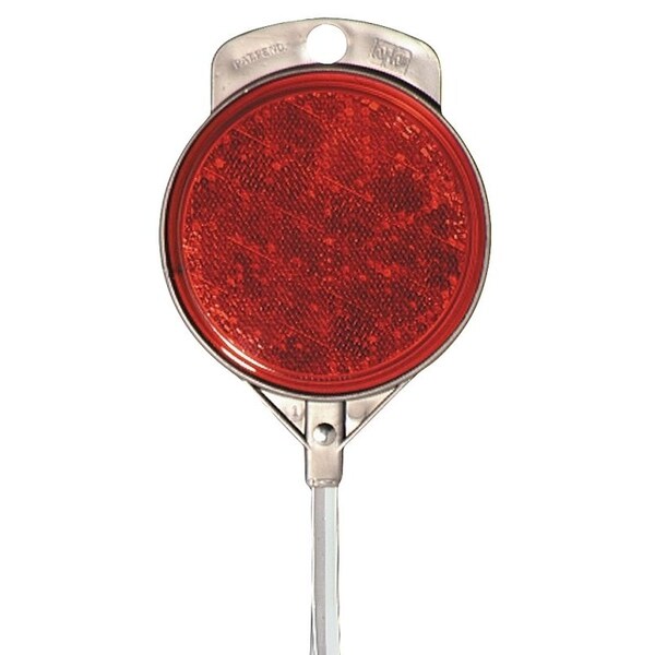 Hy-Ko Driveway Marker, Aluminum Post, Red Reflector - DM100R48