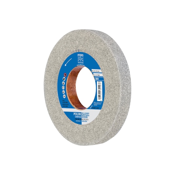 Pferd 8" x 1" Convolute Wheel - 3" A.H. - A/O Coarse (MH) 8AM - 48213