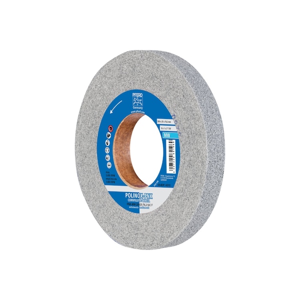 Pferd 8" x 1" Convolute Wheel - 3" A.H. - SiC Fine MW 7SF - 48212