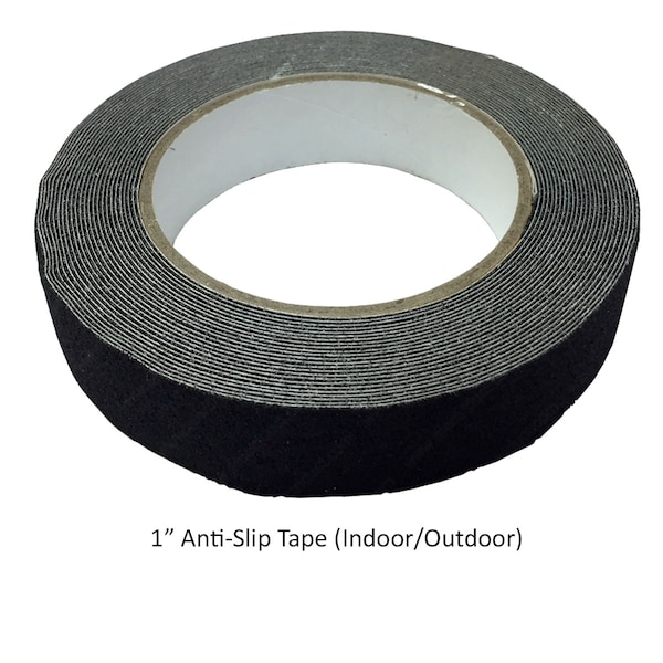 Electriduct Anti-Slip 60 Grit High Traction Tape- 1" x 25ft- Black - TAPE-AST-AS101-100-25-BK