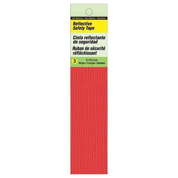 Hy-Ko Reflective Safety Tape, 6 in L, Red - TP-3R