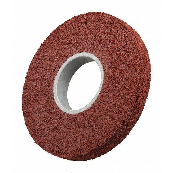 Scotch-Brite Convolute Whl, Metal Finish, 8x1x3, MED, PK3 - 7100000490
