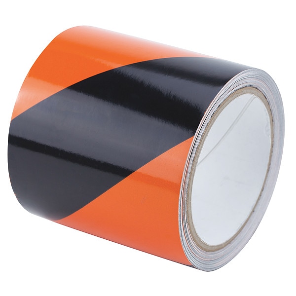 Zoro Select Floor Marking Tape vinyl 4 in W x 5.5 mil Thick - RS4BO