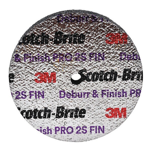 Scotch-Brite Deburr and Finish PRO Unitized Wheel, 6inx1inx1in, 2S FIN, 2/pk - 7100143476
