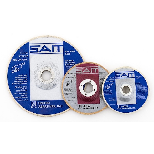 United Abrasives/Sait Cotton Wheel4x14x58A54PK10 - 29202