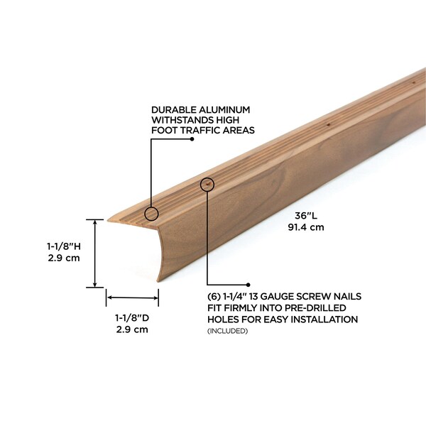 M-D Building Products Aluminum Cherry, 1.125 in W x 72 in L - 32013