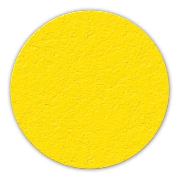 Incom Small Circle 5S Workplace Floor Organization Marker Vinyl Film Yellow, 3" W x 0.58 mil Thick - LM200Y