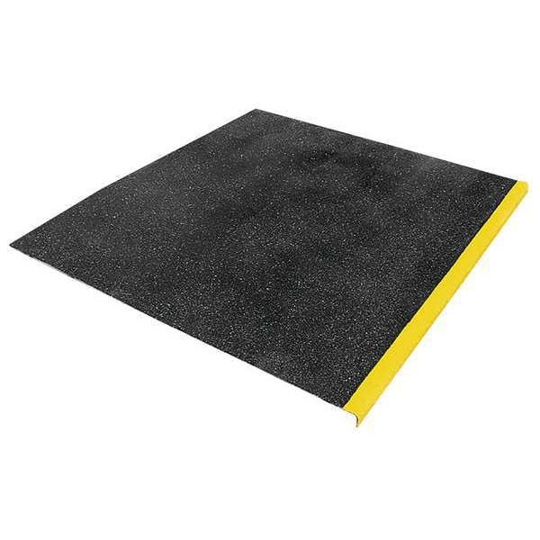 Rust-Oleum Landing Tile Cover Fiberglass Reinforced Plastic Medium Grit Size, Black/Yellow, 47 1/4 in W x - 271816