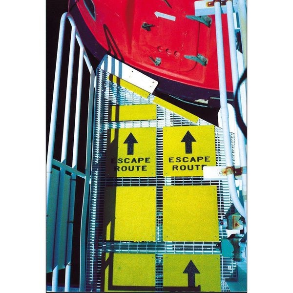 Vigil Antislip Industrial Grade Metal Deck, 47 1/4 in L x 7 57/64 in W, 3/64 in Thickness, Steel, Yellow - 04-425