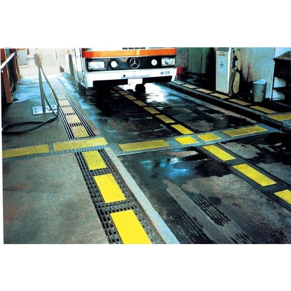 Vigil Antislip Industrial Grade Metal Deck, 47 1/4 in L x 7 57/64 in W, 3/64 in Thickness, Steel, Yellow - 04-425