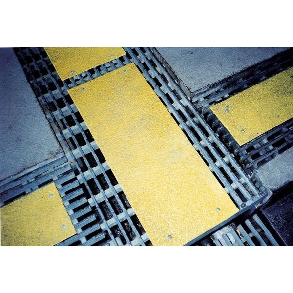 Vigil Antislip Industrial Grade Metal Deck, 47 1/4 in L x 7 57/64 in W, 3/64 in Thickness, Steel, Yellow - 04-425