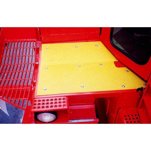 Vigil Antislip Industrial Grade Metal Deck, 47 1/4 in L x 7 57/64 in W, 3/64 in Thickness, Steel, Yellow - 04-425