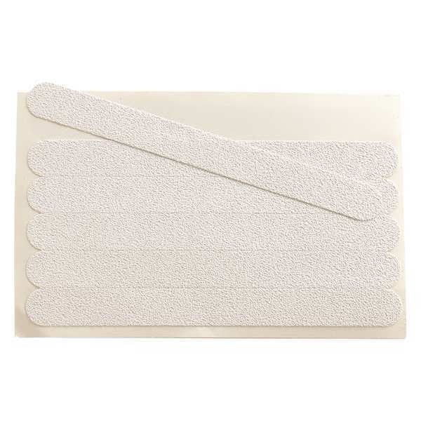 Condor Anti-Slip Tread vinyl Proprietary Grit Size, White, 3/4" W x 7-1/2" L, 27 mil Thick - GRAN1378