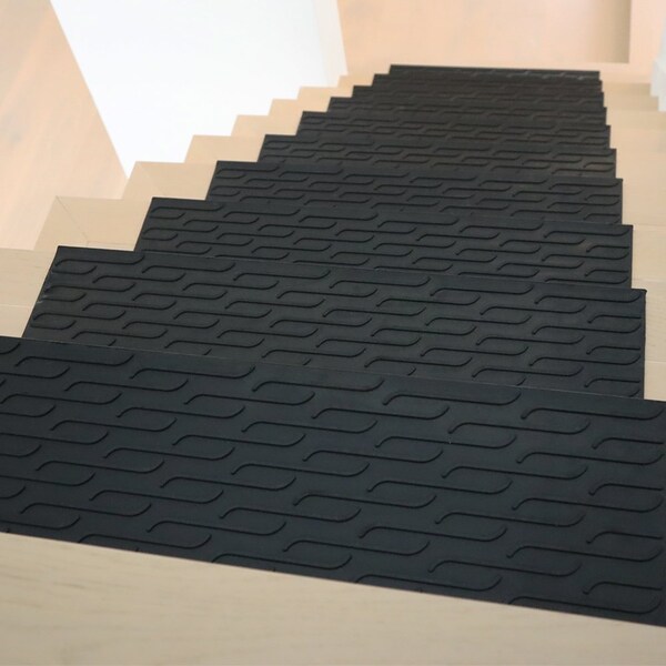 Rubber-Cal Rubber Black, 9.75 in W x 29.13 in L, 0.13 in Thick - 10-104-023-6PK