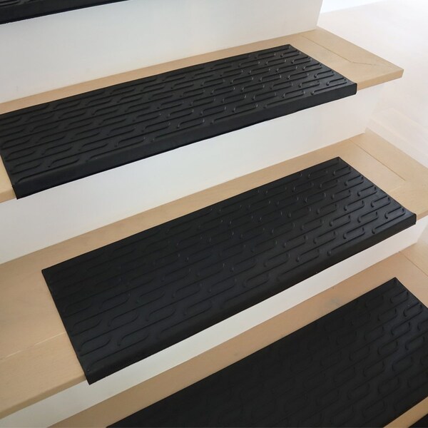 Rubber-Cal Rubber Black, 9.75 in W x 29.13 in L, 0.13 in Thick - 10-104-023-6PK
