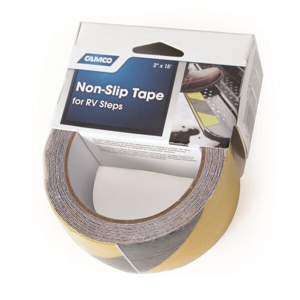 Camco GRIP TAPE, BLACK & YELLOW, 2IN X 15FT - 25405