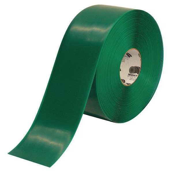 Mighty Line Industrial Safety Floor Marking Tape Vinyl Green, 4" W x 100 ft. L, 50 mil Thick - 4RG