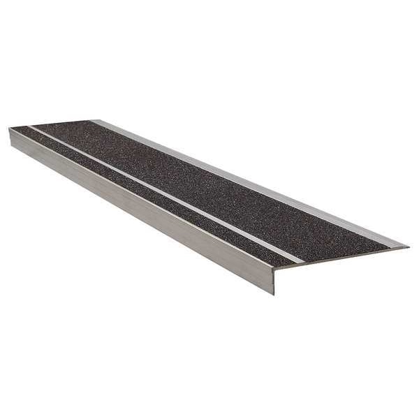 Wooster Products Stair Tread Cover Extruded Aluminum Black, 36 in W x 5/32" Thick - 365BLA3