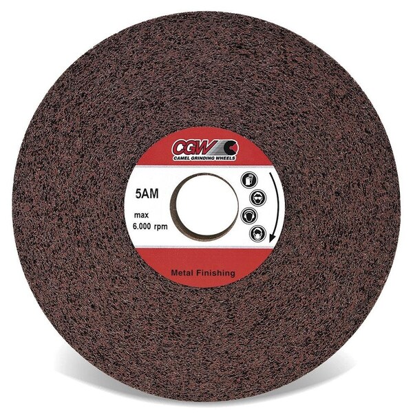 Cgw Abrasives Convolute Wheel, 8 in Dia, 3 in Center Hole, 2 in W Face, Medium Grade, Aluminum Oxide Abrasive - 70153