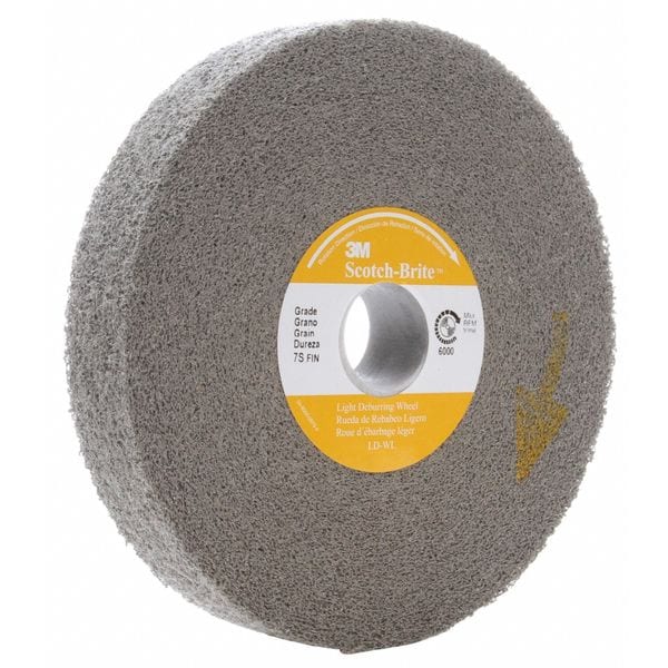 Scotch-Brite Convolute Whl, Debur/Finish, 6x1x1, FN, PK3 - 7000000730