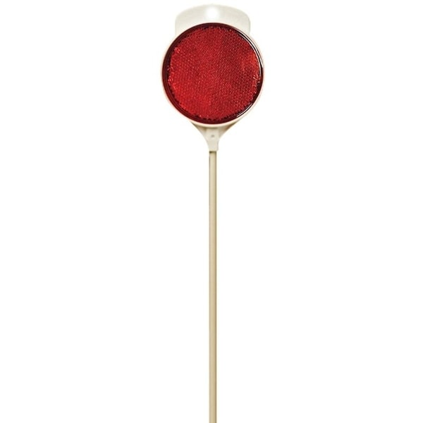 Hy-Ko Driveway Marker, Fiberglass Post, Red Reflector - DM300R48