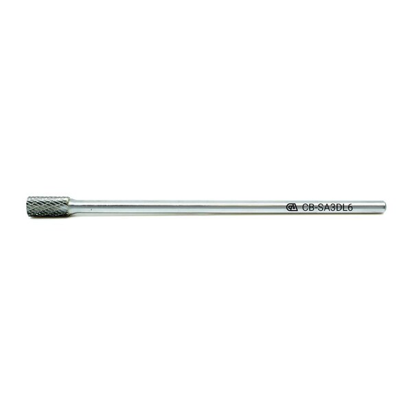 Continental Abrasives SA-3 Double Cut  Cylindrical Plain End Tungsten Carbide Burr 6" Shank - CB-SA3DL6