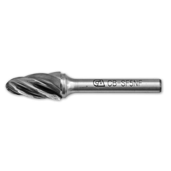 Continental Abrasives SF-5 Aluminum Cut Arch Ball Nose Tungsten Carbide Burr for Non-Ferrous Materials - CB-SF5NF