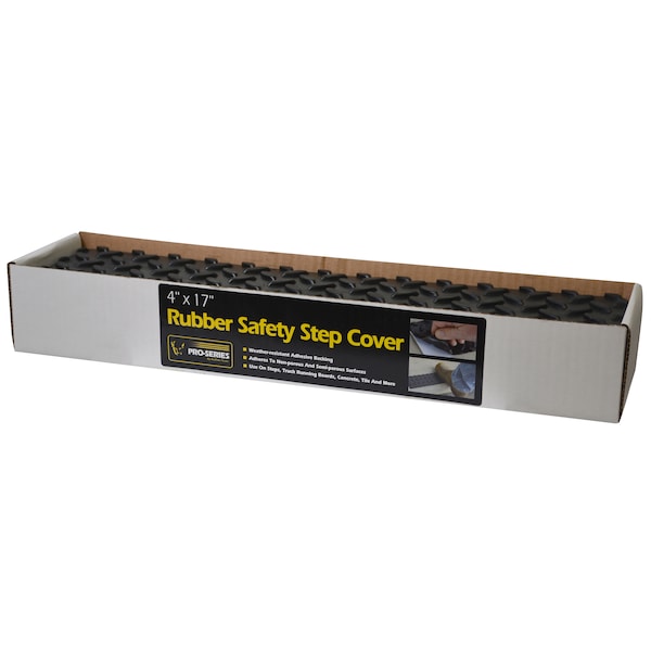Pro-Series Adhesive Rubber Step Cover, 4" x 17" - RSSTEPBOX