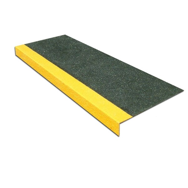 Safestep Fiberglass Reinforced Plastic Anti-Slip Step Covers, 36'' x 10'' Medium Grit - 292461