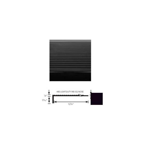 Roppe Stair Tread Rubber Round Nose 42inL - Black - 42811P100