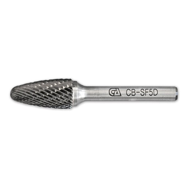 Continental Abrasives SF-5 Double Cut Arch Ball Nose Tungsten Carbide Burr - CB-SF5D