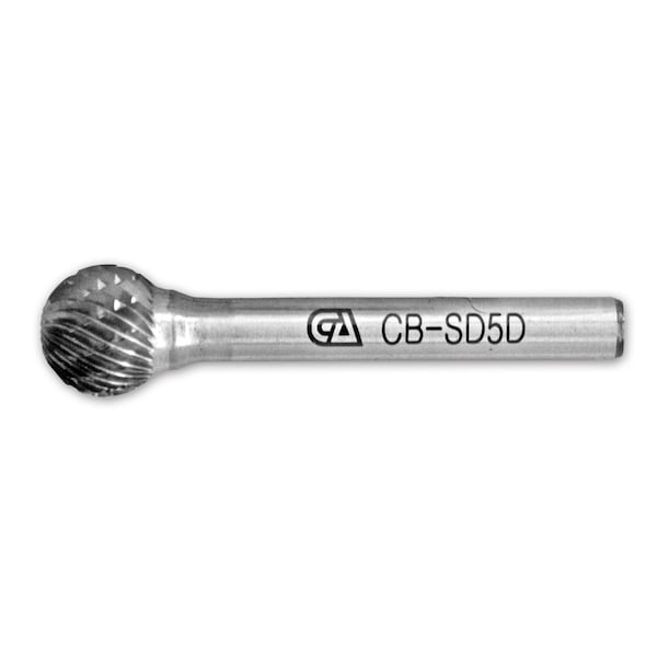 Continental Abrasives SD-5 Double Cut Round Ball Tungsten Carbide Burr - CB-SD5D