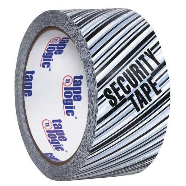 Tape Logic Tape Logic Security Tape, "Security Tape", 2.5 Mil, 2" x 110 yds, Black/White, 6/Case - T902ST036PK